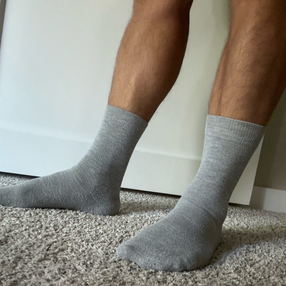 Hanes Men's Gray Crew Socks